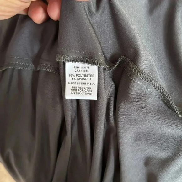 Alex & Ava Komarov Jersey wrap dress size Large NWT in dark gray - Picture 6 of 6